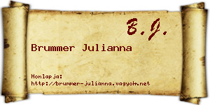 Brummer Julianna névjegykártya
